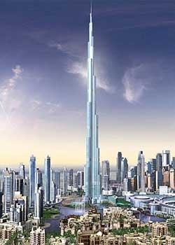 В первых числах октября завершилось создание фасада самого высокого небоскреба в мире – Бурдж Дубаи (Burj Dubai) в ОАЭ