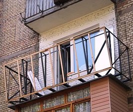 Вынос балкона в сталинке в Киеве &mdash; OKNA - SHOP