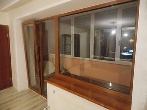 Ламинация Золотой Дуб Болконный блок &mdash; Bludov