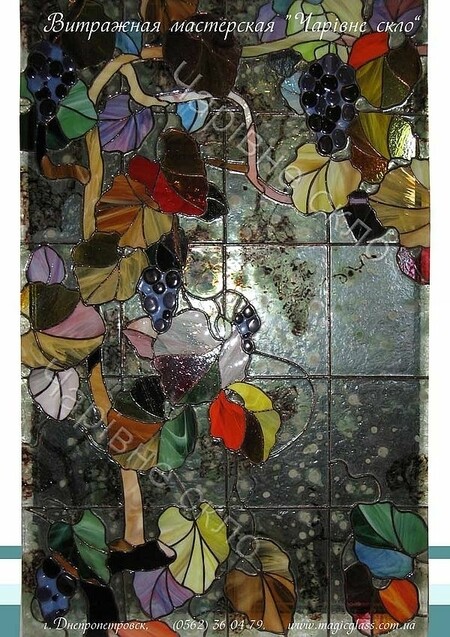 Витражное окно. Техника фьюзинг, Тиффани, эмали.