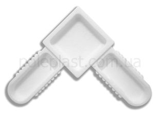 Уголок-соединитель 90*  профиля 10Х20 (Цвет: белый, коричневый). Образец №2 —  Уголок-соединитель 90*  профиля 10Х20 (Цвет: белый, коричневый). Образец №2 —