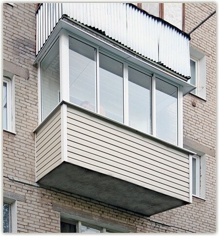 Балконы в сайдинге