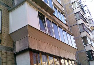 Остекление лоджии с выносом балкона —  Остекление лоджии с выносом балкона —