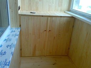 Обшивка балкона деревянной вагонкой &mdash; Захаров