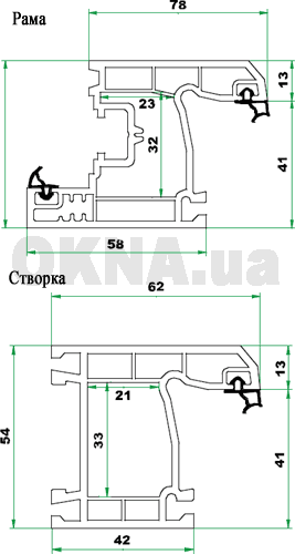 Профильная система NATUREL NT 5400 Opal NATUREL NT 5400 Opal