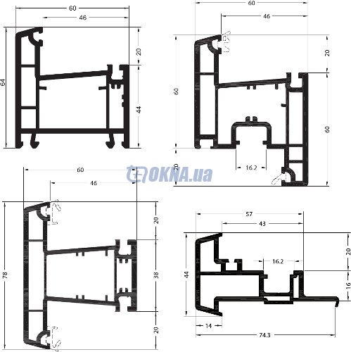 Профильная система REHAU Ecosol-Design 60 REHAU Ecosol-Design 60