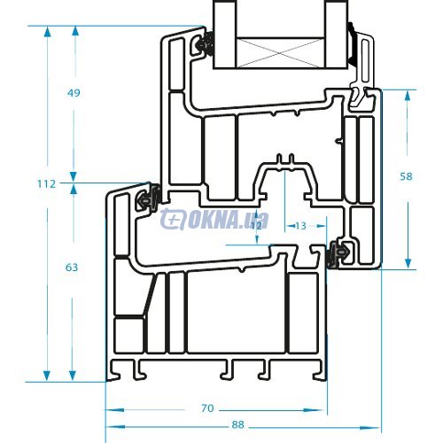 Профильная система ALMplast ALMplast 70 ALMplast ALMplast 70