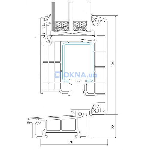 Профильная система Epsilon ТМ Epsilon T104 / 70 Epsilon ТМ Epsilon T104 / 70