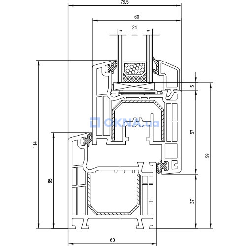 Профильная система aluplast GmbH Ideal 2000 5 камер aluplast GmbH Ideal 2000 5 камер