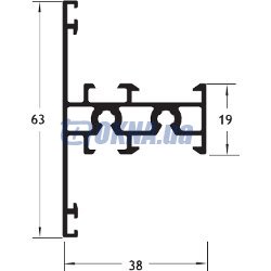 Профиль Viva-aluminium syste Viva-aluminium systems Импост 63 Viva-aluminium syste 3806 Viva-aluminium systems Импост 63