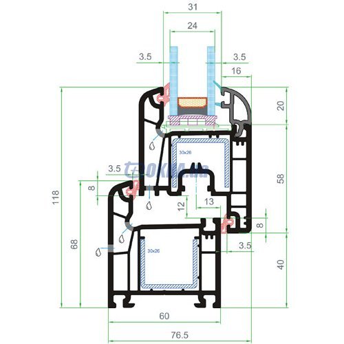 Профильная система VIVA Plast (ВИАС) Система 6400 VIVA Plast (ВИАС) Система 6400