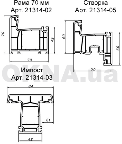 Профильная система Thermotech Thermotech 70 Thermotech Thermotech 70