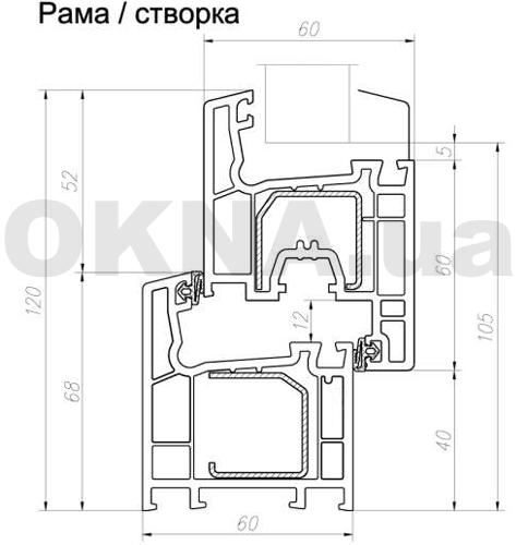 Профильная система ALMplast ALMplast 60 ALMplast ALMplast 60