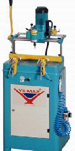 YILMAZ-FR 221 Станок для фрезерования отверстия под замки и ручки. С пневматическими прижимами, механическая подвча фрезы