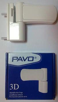 Дверная петля 3D Pavo 120 кг 9016 Ral (белая) (Турция)