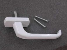 Ручка оконная алюминиевая (белая, восьмипозиционная, штифт 35 мм)