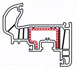 12. Internova GF6020, створка 90мм, 3 контура уплотнения, 6к