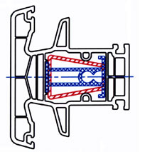 13. Internova GK 6040, импост 96мм